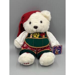 Vintage 1995 Kmart Christmas Teddy Bear Santas Magical Toyshop 13” Plush